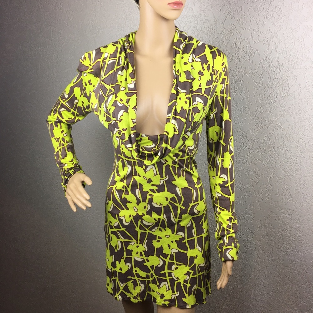 T-Bags Los Angeles, cowl neck, plunging dress - Picture 2 of 8